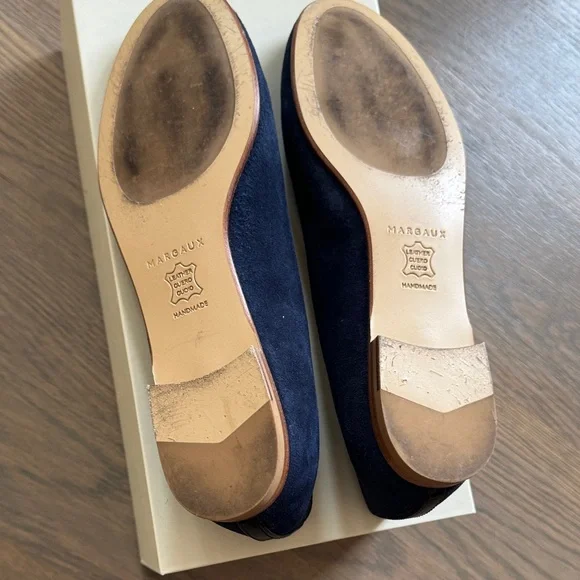 Margaux Navy Suede Flats - Picture 5 of 6